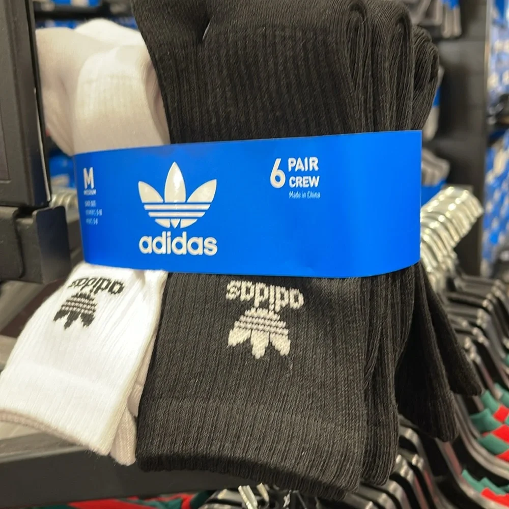 Adidas 6 pairs socks set W:5-10; M:5-8